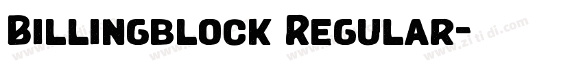 Billingblock Regular字体转换
